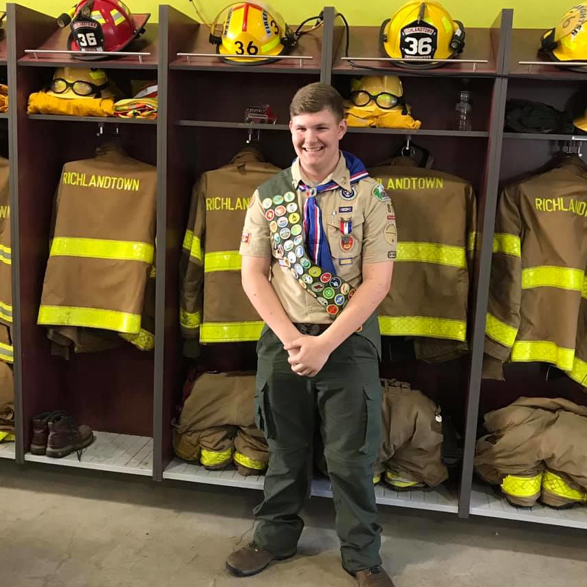 Eagle Scout Builds Lockers for Richlandtown PA Firefighters Firehouse
