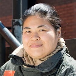 FDNY firefighter Sarinya Srisakul of Engine Company 5 was promoted to lieutenant, marking the first Asian woman to become an officer in the department. FDNY firefighter Sarinya Srisakul of Engine Company 5 was promoted to lieutenant, marking the first Asian woman to become an officer in the department.