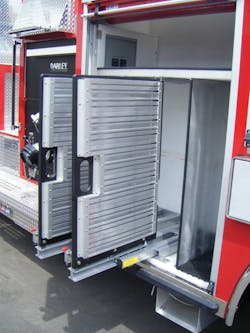 Slide-out tool boards keep equipment organized and readily accessible.