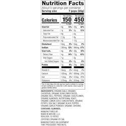 This nutrition label details the simple ingredients as well as the added ingredients.