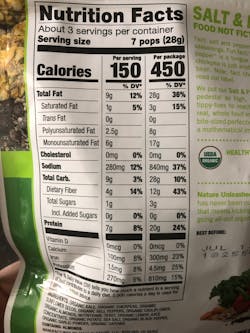 Notice how the nutrition label on this Made In Nature product details “added sugar” in addition to total sugar. Notice how the nutrition label on this Made In Nature product details “added sugar” in addition to total sugar.