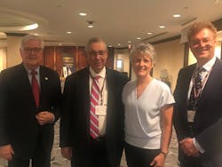 Congressman Curtis Weldon, Dr Tony Tether, ex-Director of DARPA, Superintendent Tonya Hoover of the National Fire Academy and Dr Robert Feldman CEO of Upside Biotechnologies.