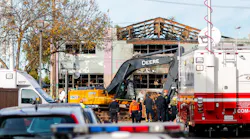 The scene at the 'Ghost Ship' warehouse on Tuesday, Dec. 6, 2016.