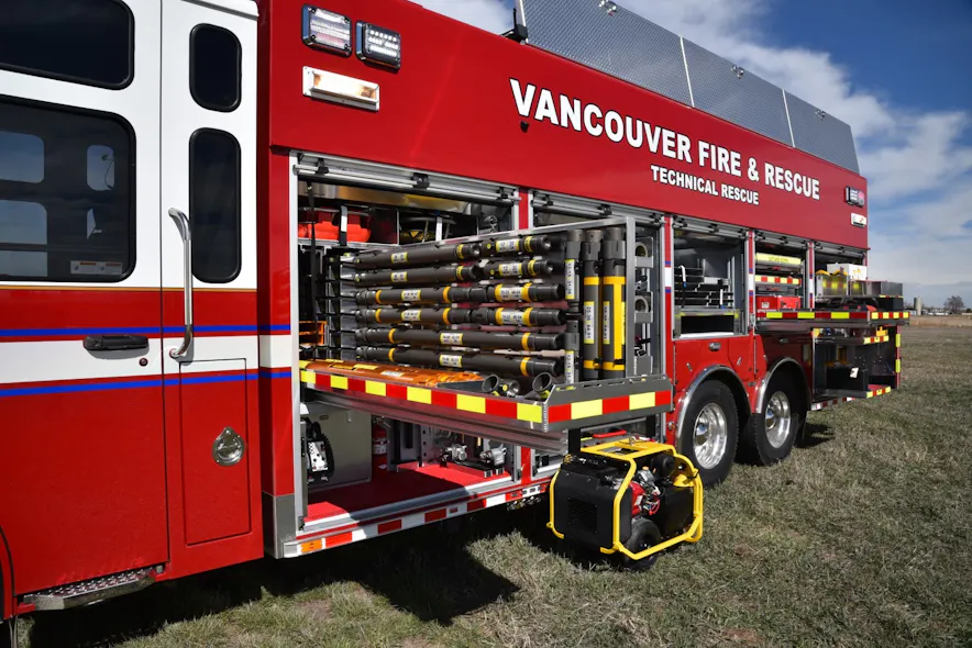 Fire Truck Firefighter Rescue Rig Tool Compartments Design Access ...