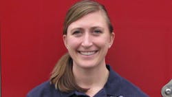 Boise, ID, firefighter Ashley Rosenbaum, the department&apos;s first female captain.