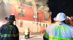 It took firefighters from four departments—Baltimore City, Baltimore County, Anne Arundel County and Howard County—more than 12 hours to extinguish a four-alarm blaze at an abandoned mattress warehouse that broke out Thursday.