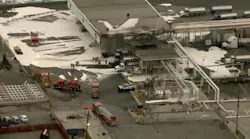 It took about 80 Los Angeles County firefighters less than an hour to put out a fire that ignited early Monday after a truck was either loading or unloading jet fuel at a Carson oil and chemical storage facility.