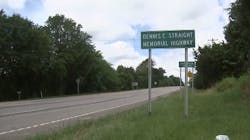 A stretch of highway was dedicated to Charlotte Road/Van Wyck Assistant Fire Chief Dennis C. Straight, who was killed in November when he was hit by a vehicle while directing traffic at a crash scene. A stretch of highway was dedicated to Charlotte Road/Van Wyck Assistant Fire Chief Dennis C. Straight, who was killed in November when he was hit by a vehicle while directing traffic at a crash scene.