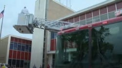 Unveiled Monday, the new aerial for Flint, MI, firefighters comes with a 104-foot ladder. Unveiled Monday, the new aerial for Flint, MI, firefighters comes with a 104-foot ladder.