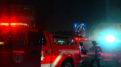 Off-duty Fresno, CA, firefighters were called in to help battle a four-alarm fire that broke out at a furniture store Monday night.
