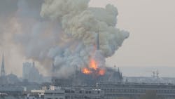 A massive fire at Notre Dame Cathedral in Paris on April 15.