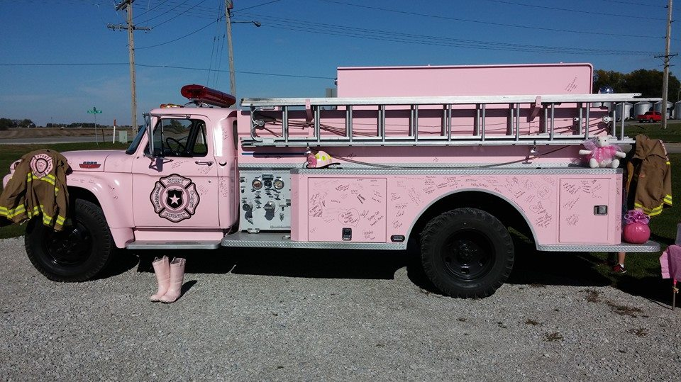 Started by an Ames, IA, firefighter and two women, Story County Responders Care used a pink 1963 Ford apparatus to help raise money for those suffering from cancer.