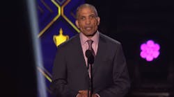 Flint, MI, firefighter Rico Phillips speaks after receiving the NHL's Willie O’Ree Community Hero Award on Wednesday. Flint, MI, firefighter Rico Phillips speaks after receiving the NHL's Willie O’Ree Community Hero Award on Wednesday.