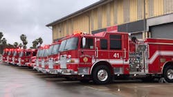 San Diego Fire-Rescue introduced 10 new pieces of apparatus worth more than $7 million Monday. San Diego Fire-Rescue introduced 10 new pieces of apparatus worth more than $7 million Monday.