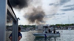 Thirteen people, including a family of five, were injured when a boat caught fire while refueling Tuesday in Scituate, MA.