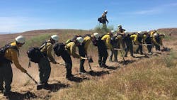 More than 80 firefighters participate Tuesday in the Bureau of Land Management Twin Falls District Fire Management&apos;s training program to prepare for fire season.
