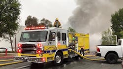 Dozens of Ventura County, CA, firefighters battled a large chemical fire at a Simi Valley industrial building Tuesday that was responsible for evacuation and shelter-in-place orders in the area.