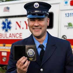 Probationary EMT Joel Rosado, who graduated from the FDNY EMS Academy on Thursday, is the younger brother of Yadira Arroyo, a veteran EMT who was killed on duty in March 2017. Probationary EMT Joel Rosado, who graduated from the FDNY EMS Academy on Thursday, is the younger brother of Yadira Arroyo, a veteran EMT who was killed on duty in March 2017.