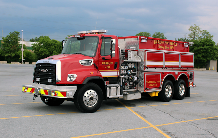 Barlow Vol. Fire Dept., Cumberland Township, PA, Gets Big Water Tender ...