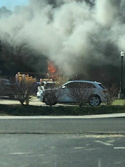When firefighters from the North Beach Volunteer Fire Department arrived they found fire involving all units in a row of four townhomes. When firefighters from the North Beach Volunteer Fire Department arrived they found fire involving all units in a row of four townhomes.