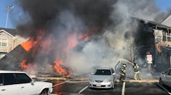 Two residents died and several firefighters were injured when the end unit collapsed. Two residents died and several firefighters were injured when the end unit collapsed.