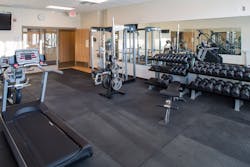 A proper fitness zone should be able to accommodate more than just one or two firefighters at a time.