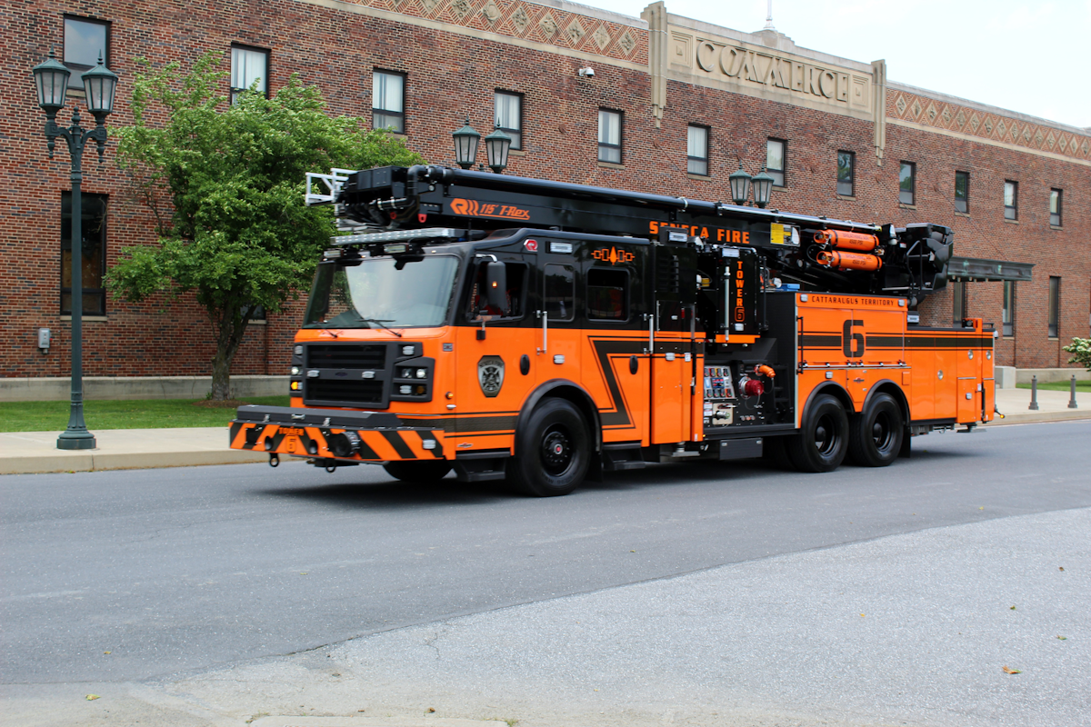 Seneca Nation, NY, Fire Dept.Gets Articulating Boom Platform Built by