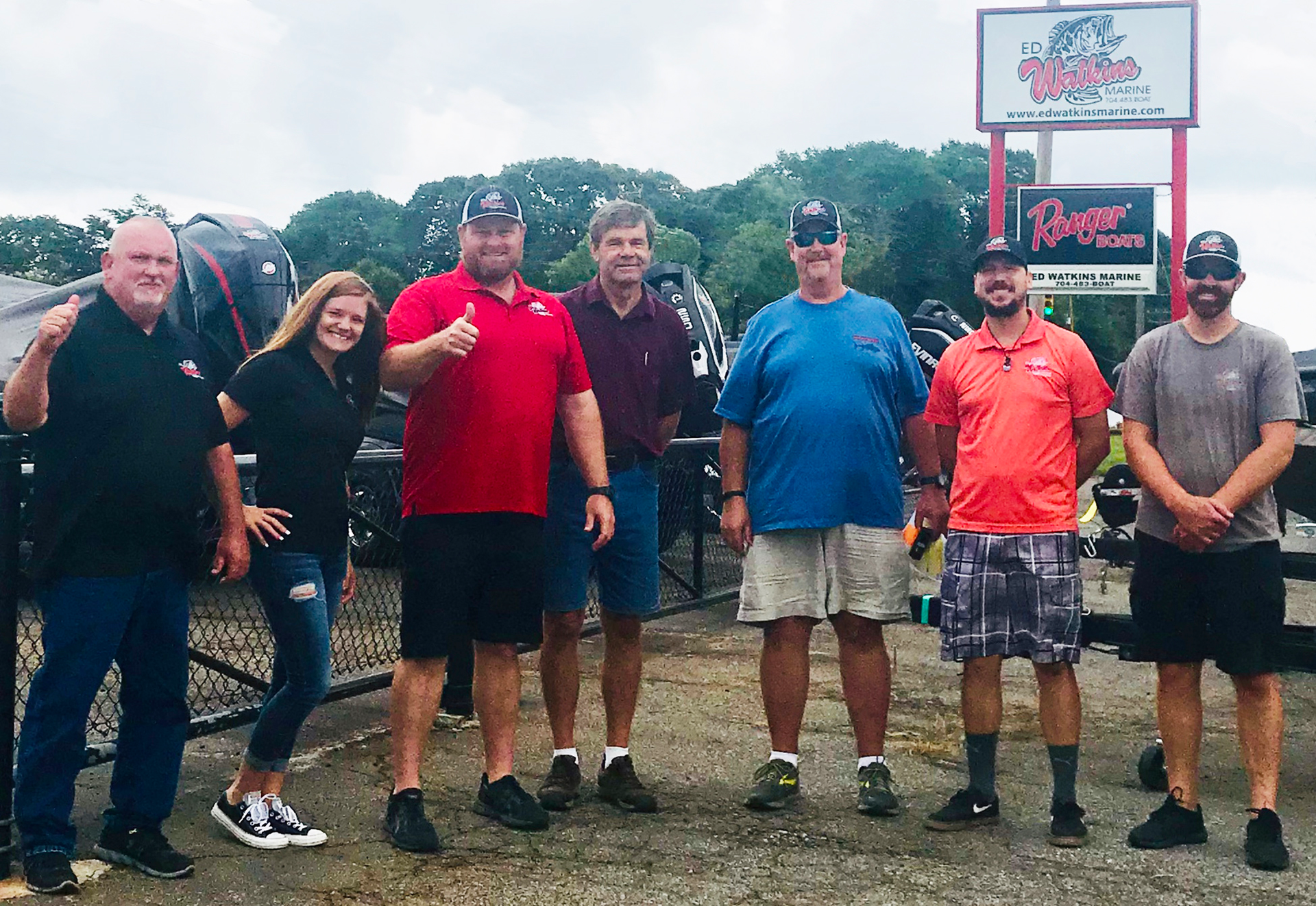 Ed Watkins Marine of Denver, North Carolina is now the service center for Lake Assault Boats vessels in North Carolina. Ed Watkins Marine will provide a wide range of support services for first responders in the region. (Ed Watkins is third from left in this team photo.)