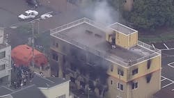 At least 33 people were killed in a suspected arson attack at an animation studio in Kyoto, Japan. At least 33 people were killed in a suspected arson attack at an animation studio in Kyoto, Japan.