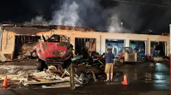 No one suffered serious injuries after a fire broke out Saturday night at Lawrenceville, PA, Fire Department's station.