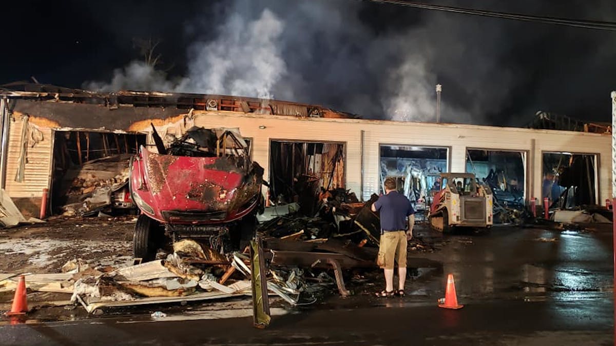 No one suffered serious injuries after a fire broke out Saturday night at Lawrenceville, PA, Fire Department&apos;s station.