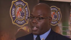 Orange County, FL, firefighter Marlon Moye-Moore, a former linebacker and fullback for nine seasons with the Orlando Predators in the Arena Football League. Orange County, FL, firefighter Marlon Moye-Moore, a former linebacker and fullback for nine seasons with the Orlando Predators in the Arena Football League.