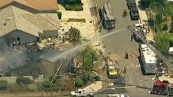 Murrieta, CA, crews responded to an explosion that shook houses in the neighborhood Monday afternoon. Murrieta, CA, crews responded to an explosion that shook houses in the neighborhood Monday afternoon.