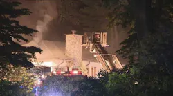 Around 150 firefighters from 23 departments around Suffold and Nassau counties battled a six-alarm blaze at a mansion in Old Brookville on Wednesday night.