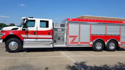 Retreat, TX, Volunteer Fire Department's new tanker/pumper. Retreat, TX, Volunteer Fire Department's new tanker/pumper.