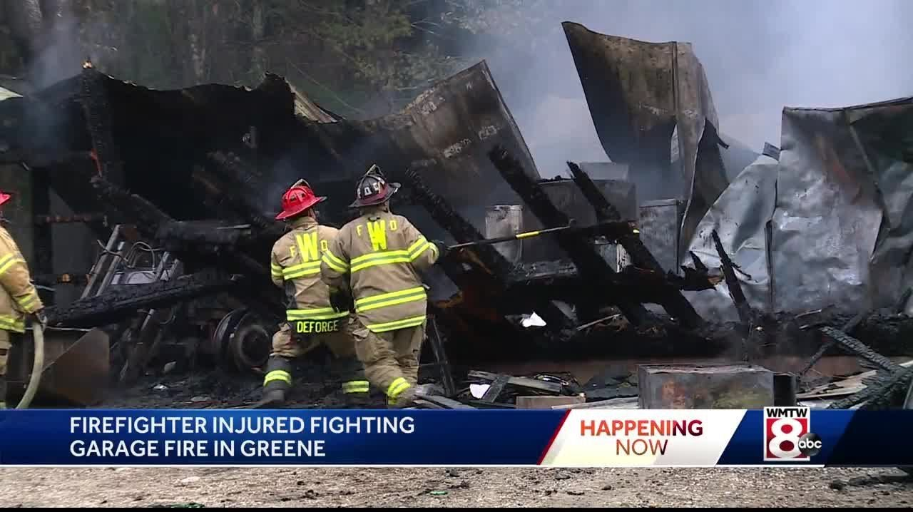 Greene ME Firefighter Hospitalized after Garage Fire | Firehouse