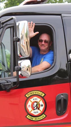 Pineville, AR, Fire Chief Mike Stephen.