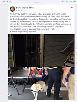 The Burton, SC, Fire District uses social media social as a way to continuously remind its citizens of its daily value in their lives and the risks they are working to resolve.