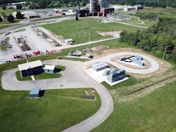 Aerial view of Richmond's new training center, a work in progress. Aerial view of Richmond's new training center, a work in progress.