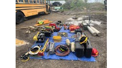 A school bus extrication may require a variety of tools that are on your engine or rescue.
