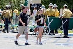 After being treated, victims leave Ridgecrest Regional Hospital after a 6.4 earthquake on Thursday, July 4, 2019, in Ridgecrest, CA. After being treated, victims leave Ridgecrest Regional Hospital after a 6.4 earthquake on Thursday, July 4, 2019, in Ridgecrest, CA.