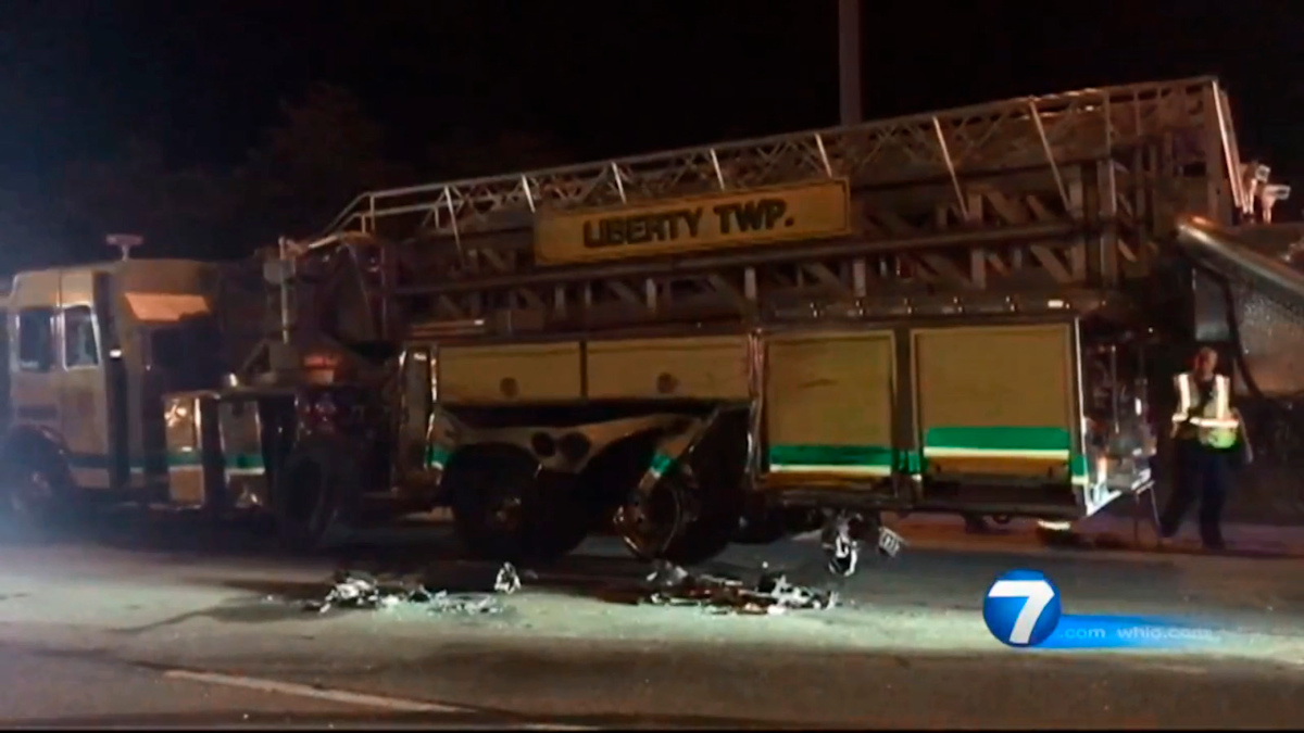 OH Firefighter Suffers Injuries, Aerial Damaged During Semi Truck Crash