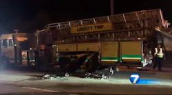 Ohio Fire Truck Smashed