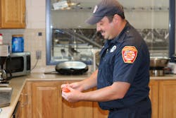 Firefighter Michael Guarino of Shrewsbury Fire prepares lobster rolls from scratch. Put a healthy spin on your favorite dishes by making simple modifications without compromising flavor and taste, such as measuring ingredients or focusing on healthy ingredient swaps. Cutting the proposed amount of mayonnaise by more than half, and adding fresh parsley and lemon juice. Firefighter Michael Guarino of Shrewsbury Fire prepares lobster rolls from scratch. Put a healthy spin on your favorite dishes by making simple modifications without compromising flavor and taste, such as measuring ingredients or focusing on healthy ingredient swaps. Cutting the proposed amount of mayonnaise by more than half, and adding fresh parsley and lemon juice.