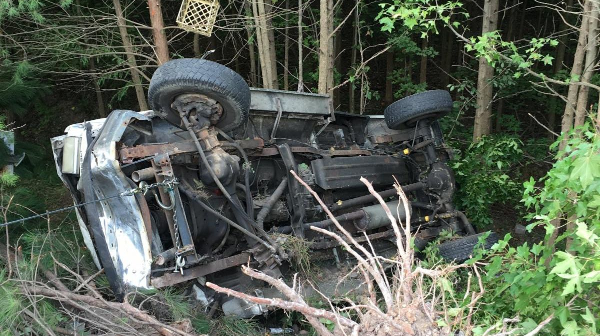 A 54-year-old man was in a single vehicle accident Friday and Anne Arundel County, MD, needed to extricate him from his pickup truck.