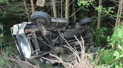A 54-year-old man was in a single vehicle accident Friday and Anne Arundel County, MD, needed to extricate him from his pickup truck.