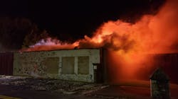 About 50 Beacon, CT, Hose Company firefighters battled a massive blaze at a former meat packing plant Thursday. About 50 Beacon, CT, Hose Company firefighters battled a massive blaze at a former meat packing plant Thursday.