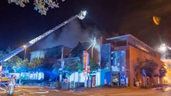 Two Belgian firefighters died while battling a building fire Sunday. Two Belgian firefighters died while battling a building fire Sunday.