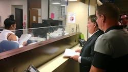 Attorney Joseph Diemert, the lawyer for the Association of Cleveland Fire Fighters, files an affidavit Friday with Cleveland Municipal Court swearing out a misdemeanor criminal charge against Cleveland Fire Chief Angello Calvillo. The fire union has accused Calvillo of violating terms of the city charter and demanded his dismissal. Diemert is seen with Francis Lally, a fire lieutenant and president of the fire union. Attorney Joseph Diemert, the lawyer for the Association of Cleveland Fire Fighters, files an affidavit Friday with Cleveland Municipal Court swearing out a misdemeanor criminal charge against Cleveland Fire Chief Angello Calvillo. The fire union has accused Calvillo of violating terms of the city charter and demanded his dismissal. Diemert is seen with Francis Lally, a fire lieutenant and president of the fire union.