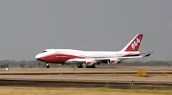The Colorado Springs-based B747-400 Global SuperTanker carries 18,600 gallons of flame retardant while traveling more than 600 mph. It was sent to Brazil to battle the wildfires ravaging the Amazon rainforest.